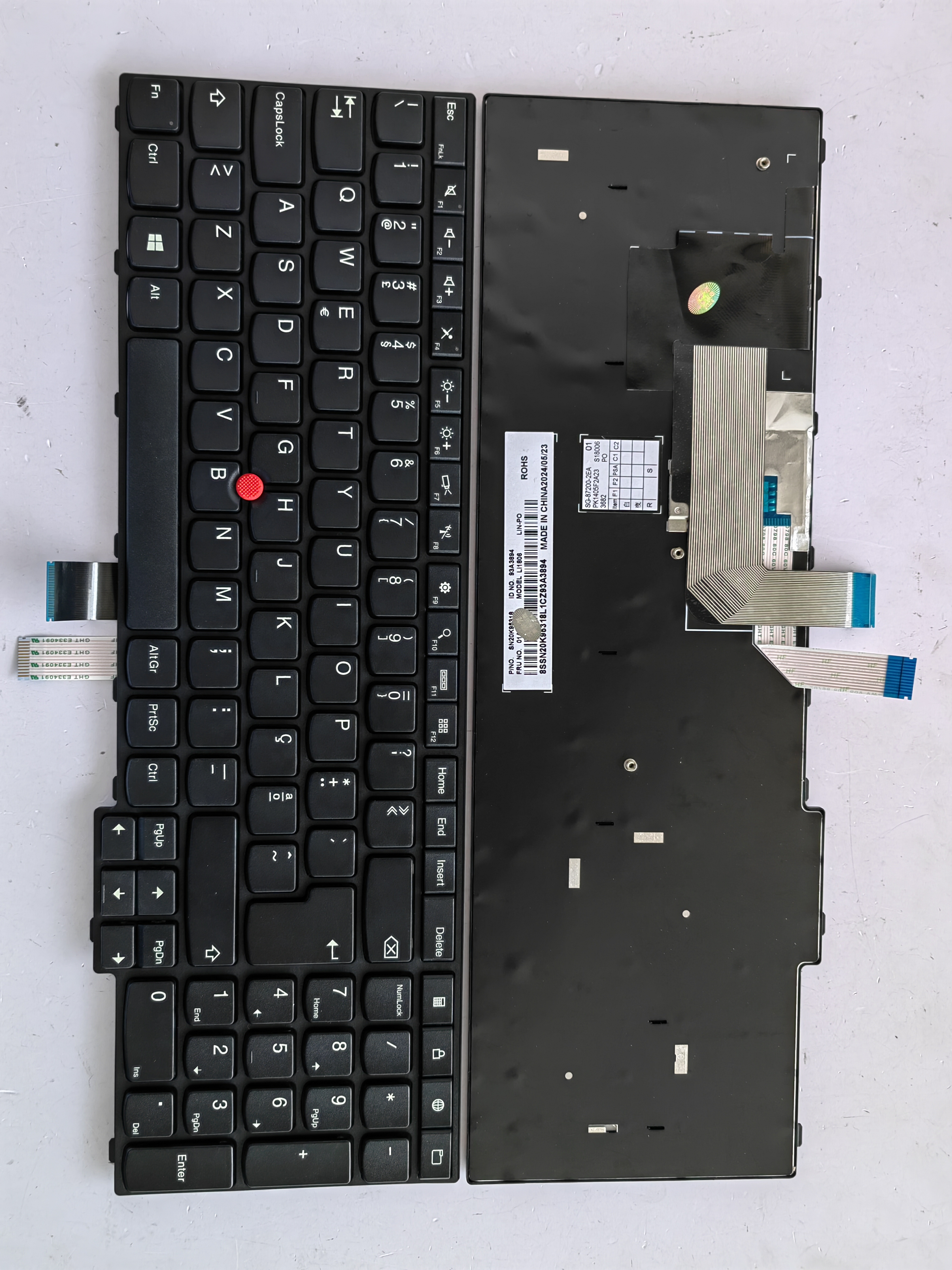 Picture of New Replacement Laptop Keyboard For IBM E550/E555/E550C/E560/E565 BLACK FRAME BLACK (OEM) PO Layout